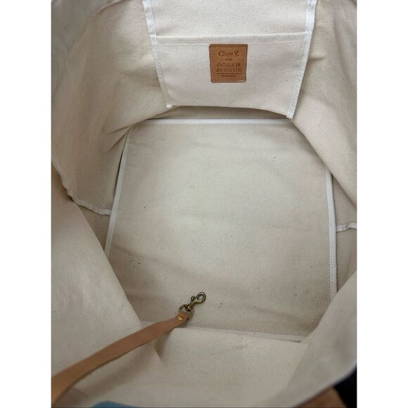 Clare V. For Ocean Avenue South Canvas Beach Tote Bag - Picture 6 of 12